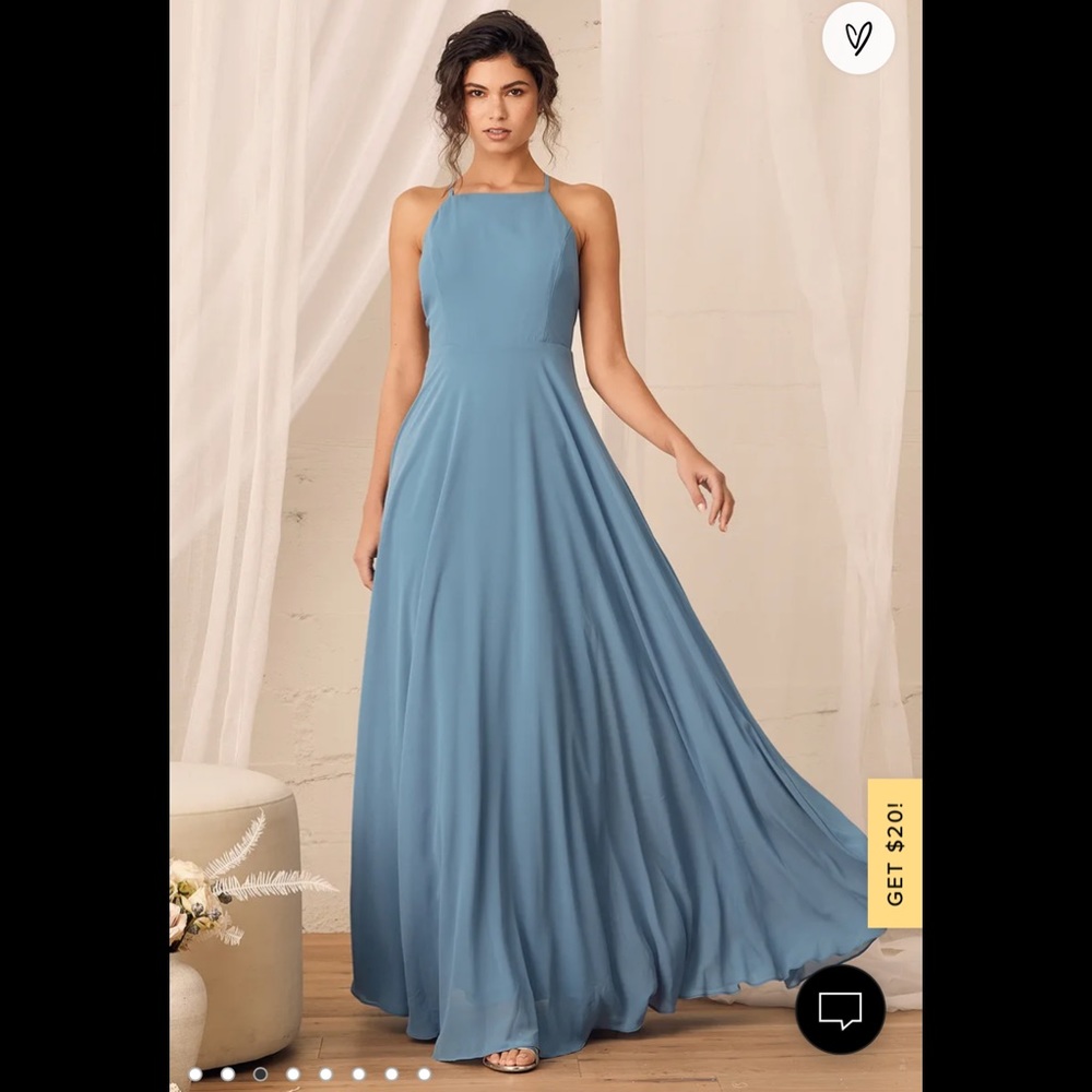 New Mythical Kind of Love Slate Blue Maxi Dress